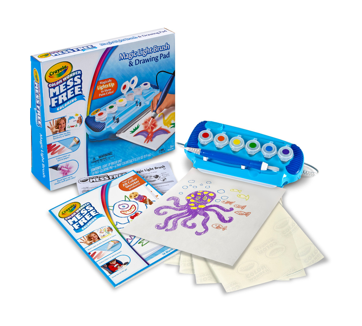 1200x1081 crayola color wonder, magic light brush, mess free art activity