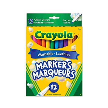 355x355 crayola washable fine line markers, original, adult colouring