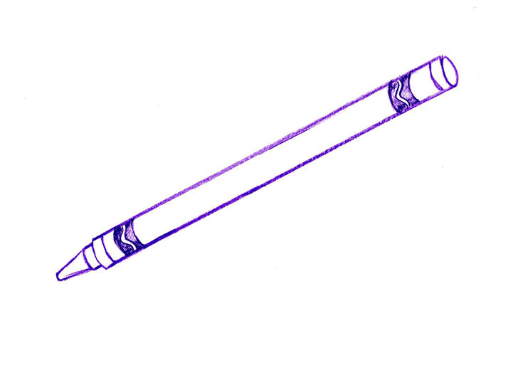 728x534 How To Draw A Purple Crayon Steps