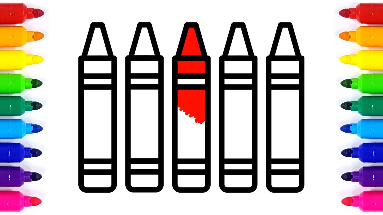 1280x720 Crayons Drawing And Coloring Jolly Toy Art