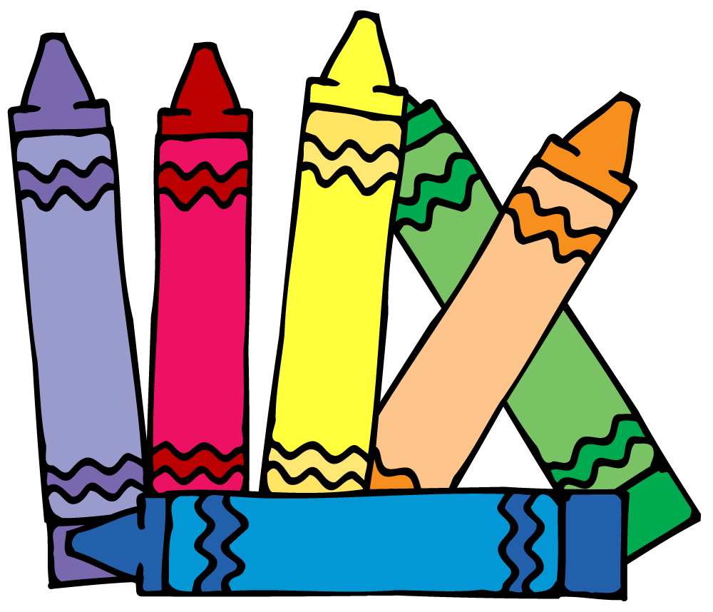 1000x858 Great Horizontal Crayon Clipart Five Colorful Crayons With Drawing