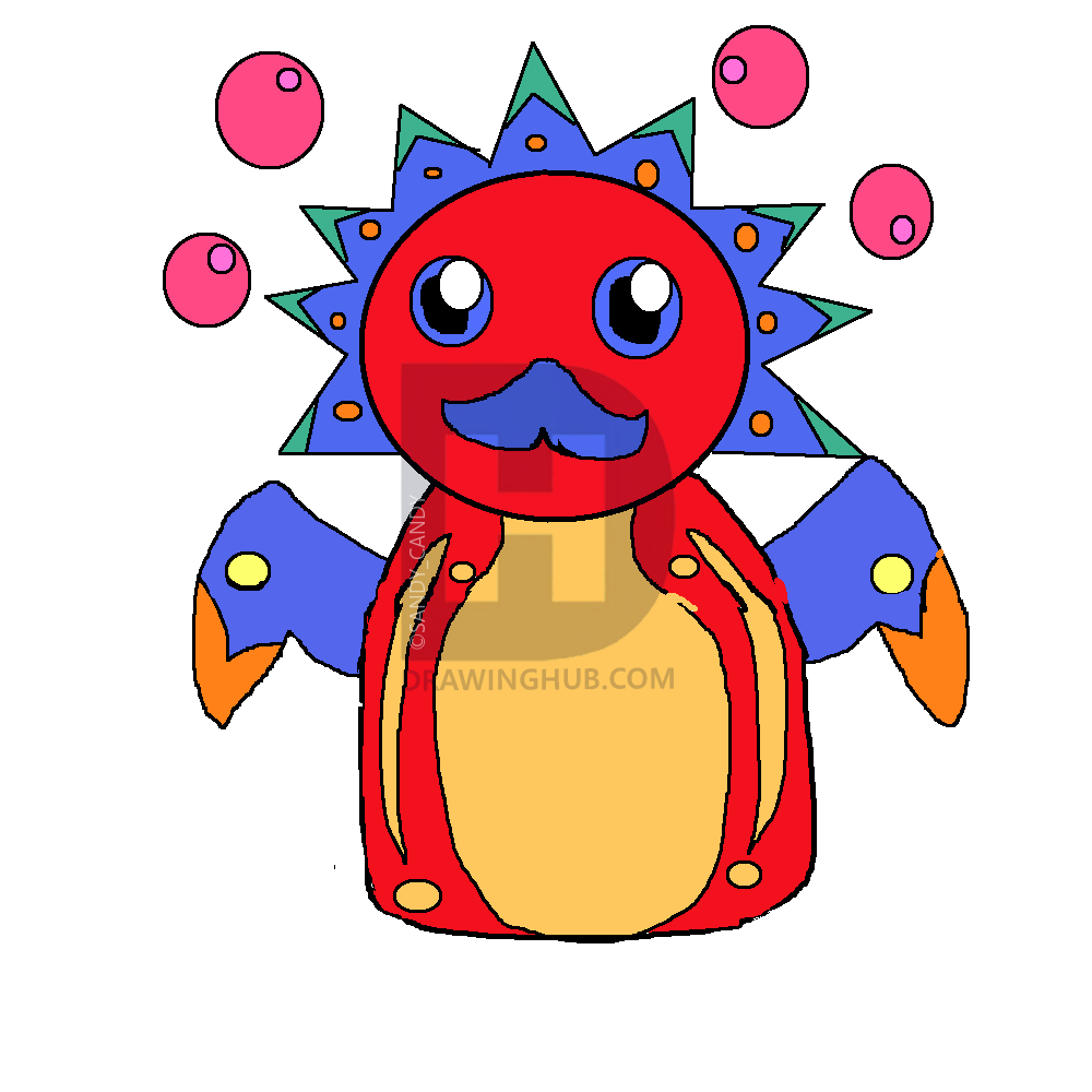 1000x1000 How To Draw A Crazy Dragon, Step