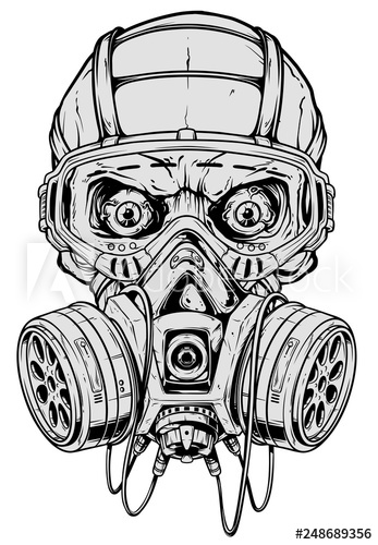 347x500 Detailed Graphic Realistic Cool Black And White Human Skull