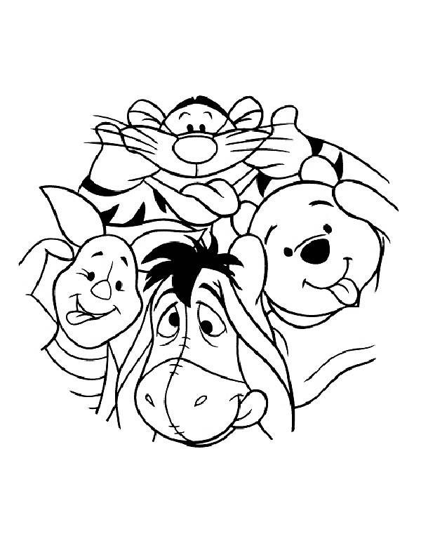 600x774 Crazy Winnie The Pooh Characters Coloring Pages Uncategorized Face