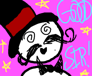 300x250 Crazy Dapper Guy Drawing