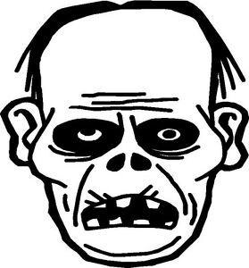 279x300 Crazy Guy Frankenstien Zombie Decal Sticker Vinyl Graphic Ebay
