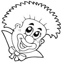 200x200 Crazy Hair Clown Coloring Pages Surfnetkids