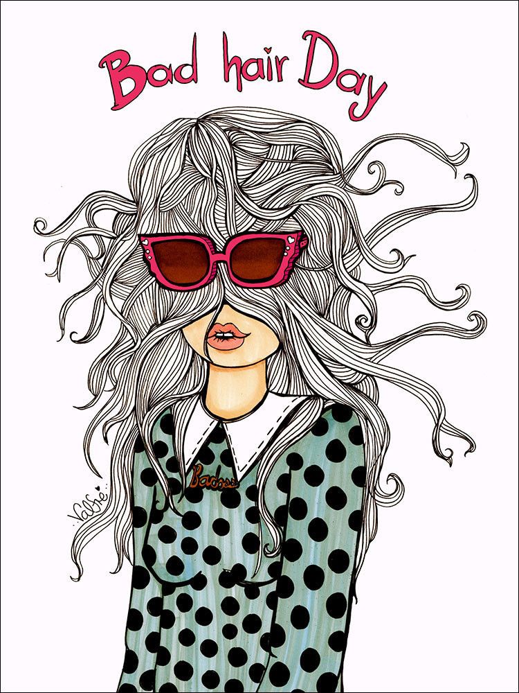 Crazy Hair Drawing Free download on ClipArtMag