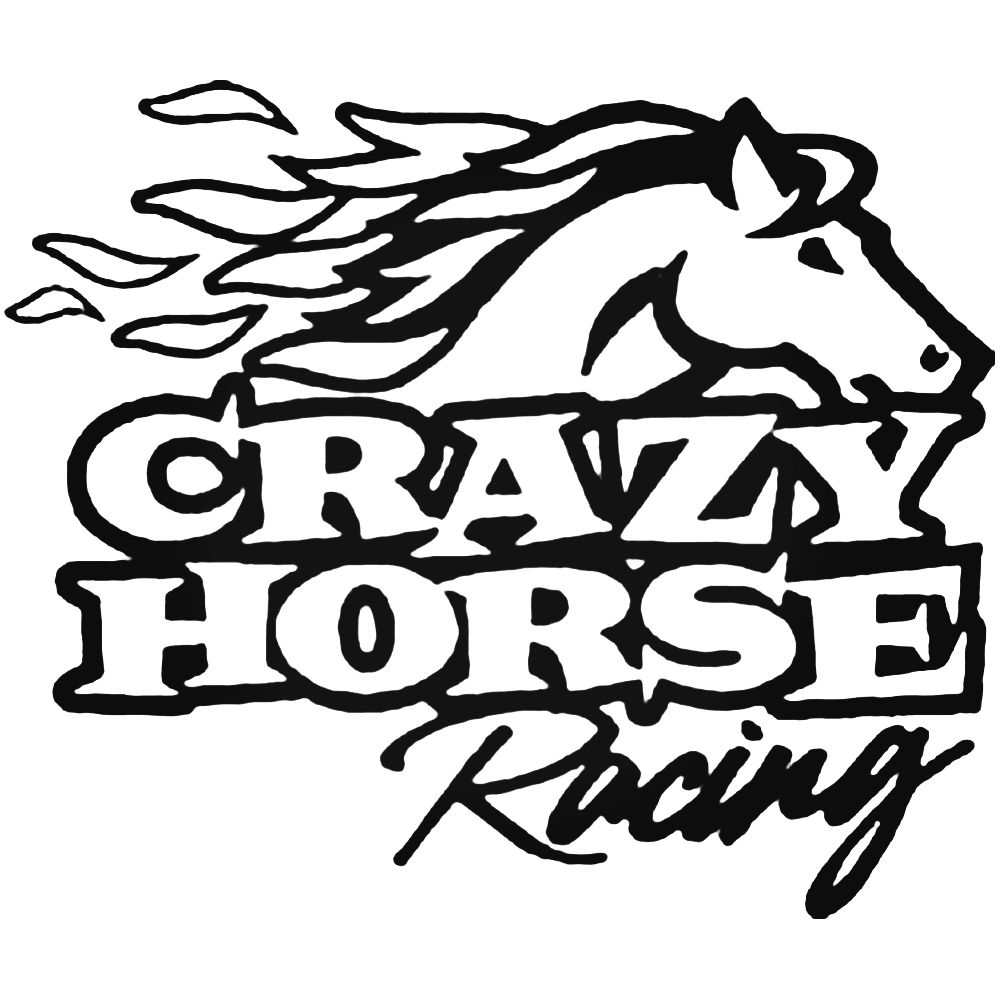 1000x1000 Crazy Horse Racing Vinyl Decal