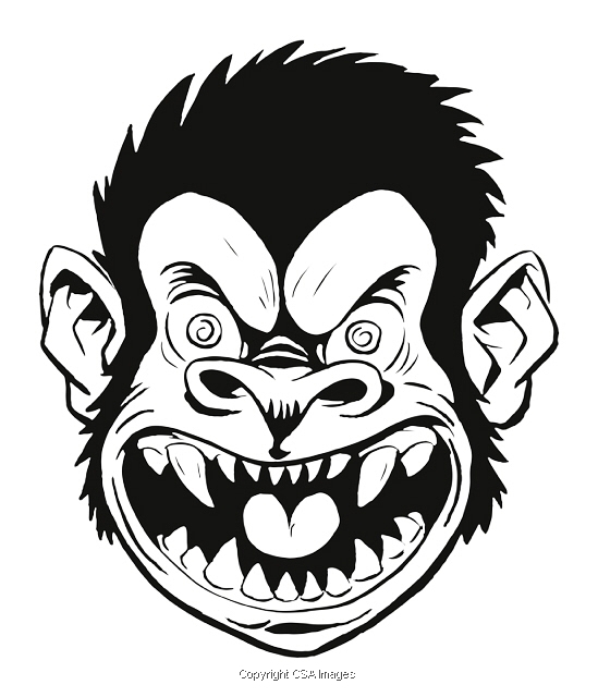 549x640 Crazy Monkey Head
