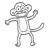 160x160 Cartoon Doodle Crazy Monkey Stock Image And Royalty Free Vector