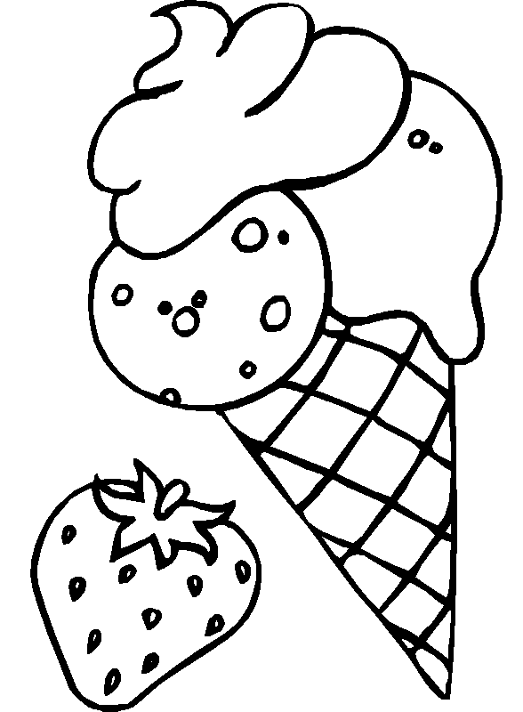 588x800 Cartoon Ice Cream Coloring Pages