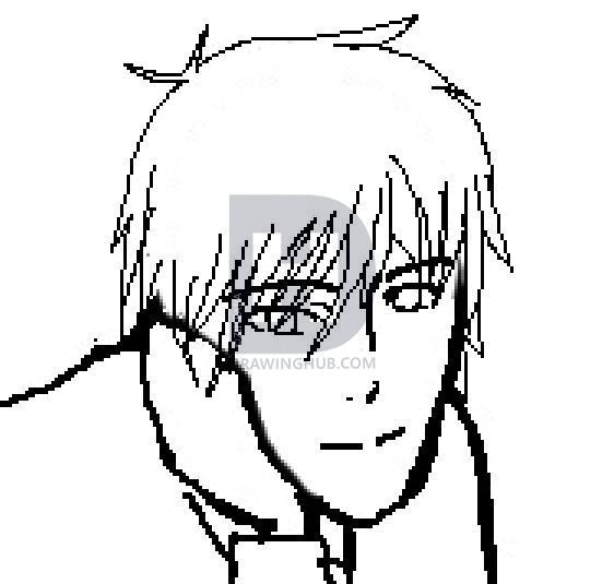 562x535 How To Draw An Anime Guy, Step
