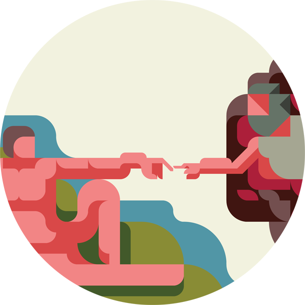 600x600 The Creation Of Adam With A Drawing App On Behance