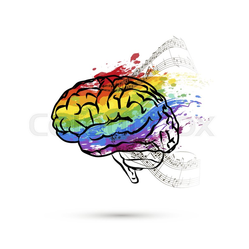 800x800 Creative Hemisphere Of Human Brain, Stock Vector Colourbox