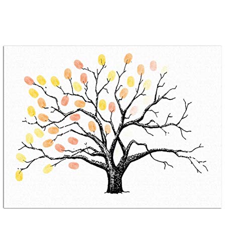 450x450 Funie Fingerprint Tree Creative Wedding Party Guest Signature Sign