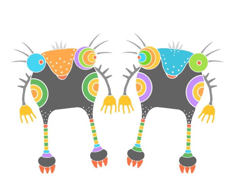 794x635 Monster Art Creature Drawing Wall Decor Art Surreal Etsy