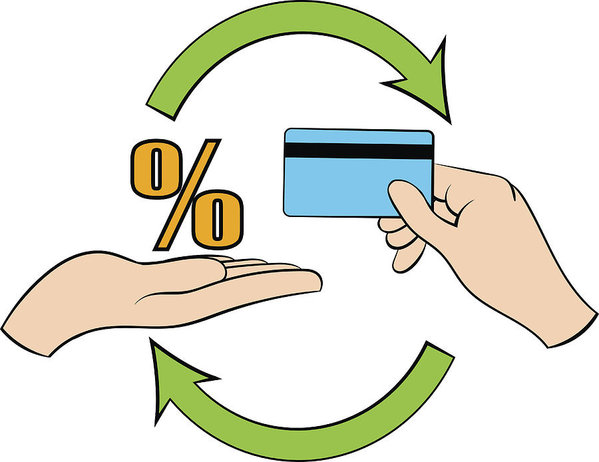 599x462 Interest On Credit Card Icon Cartoon Art Print