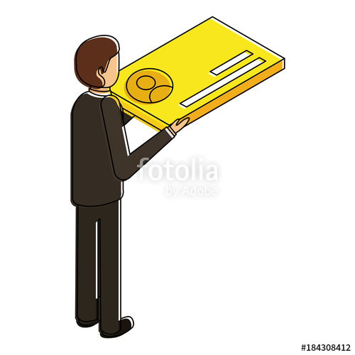 500x500 Businessman Holding Credit Card Bank Money Isometric Vector