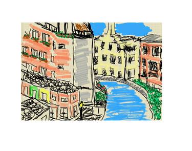 375x295 suzhou creek, shanghai drawing