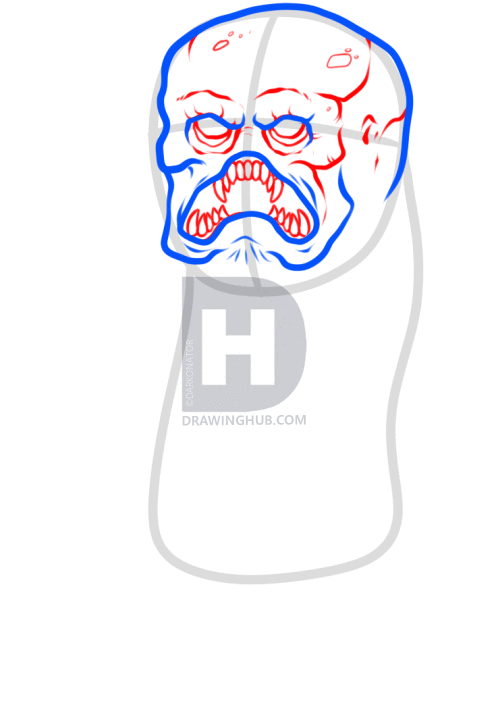 496x720 how to draw a realistic minecraft creeper, step