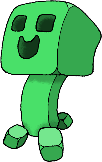 400x636 download creeper face drawing