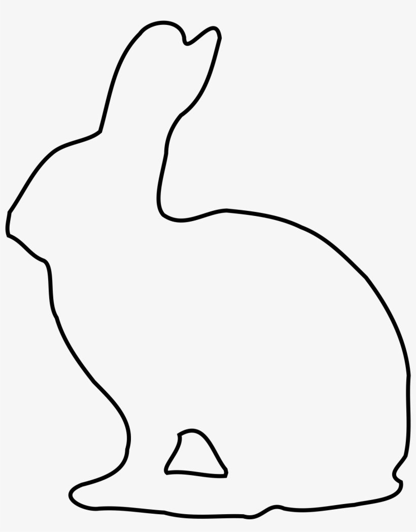 820x1047 Outline Of A Bunny