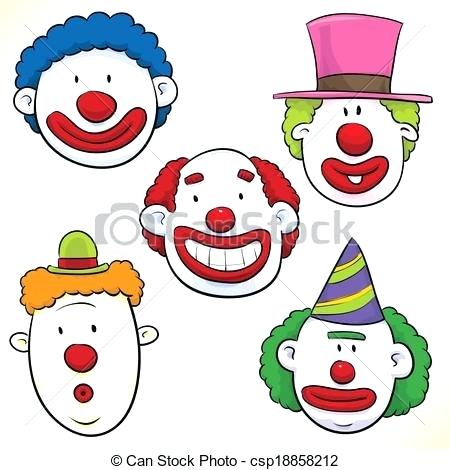 450x470 Clown Faces Drawings Clown Face Coloring