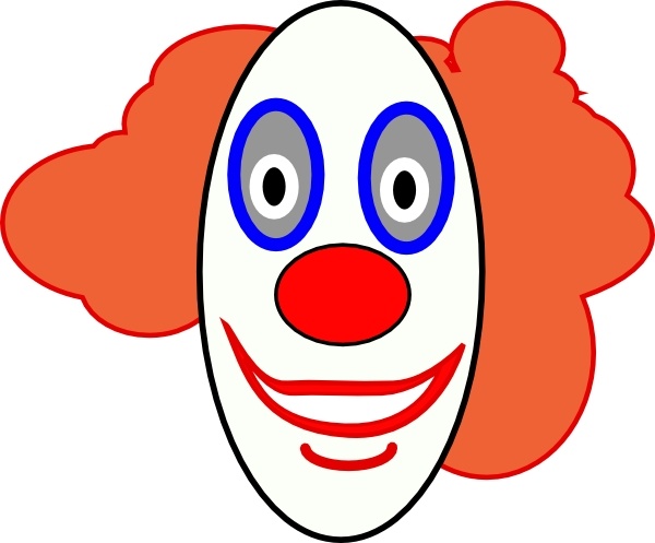 600x497 Creepy Clown Face Clip Art Free Vector In Open Office Drawing