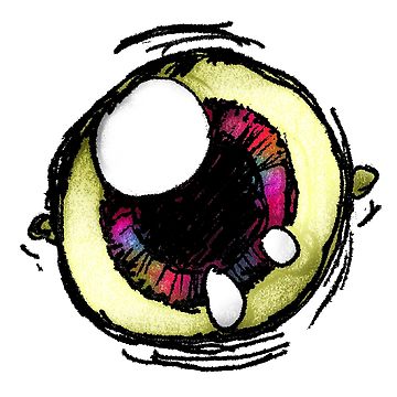 360x360 Colorful Creepy Eye T Shirt