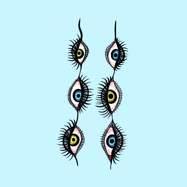 630x630 creepy weird eye garlands surreal art