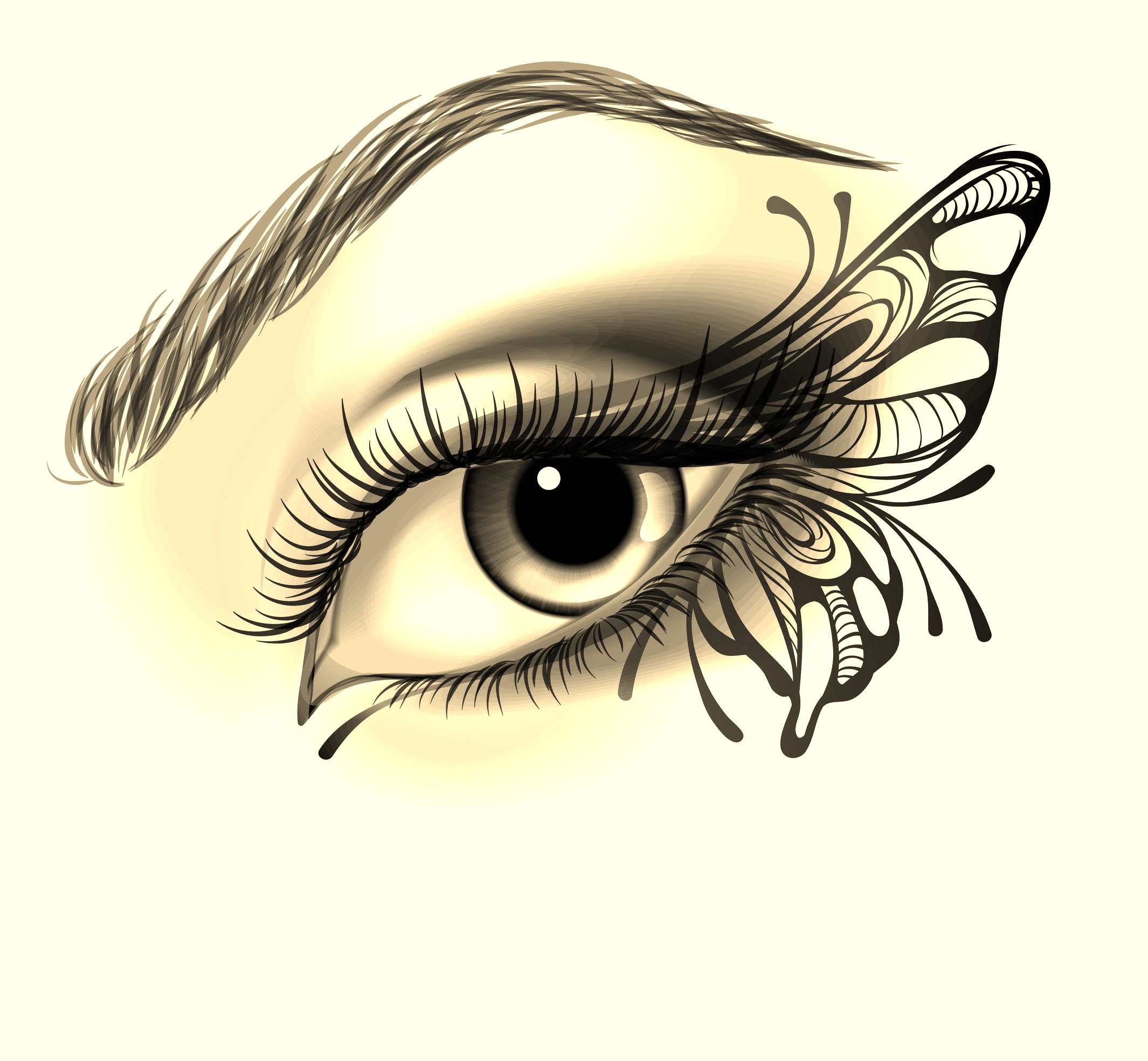 2130x1969 Me Butterfly Eyes, Eye Makeup, Eye Sketch