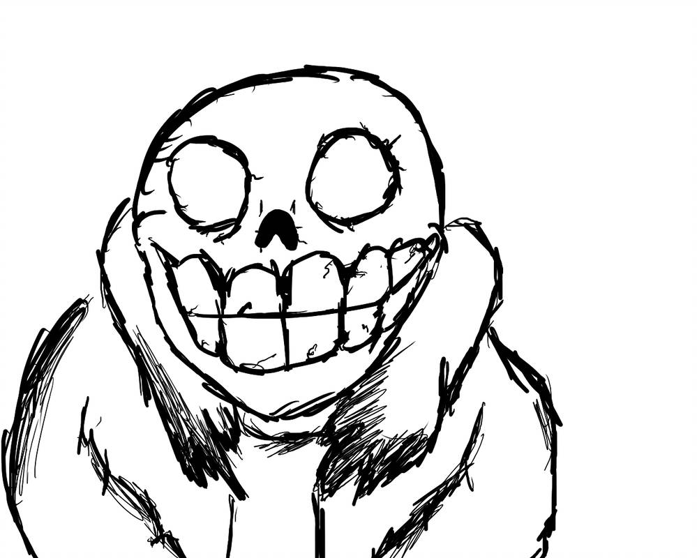999x800 Drawing Creepy Sans