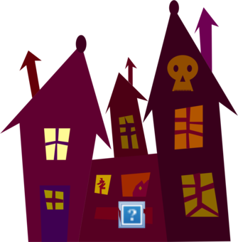 335x340 Haunted House Ghost Silhouette Drawing Cc0