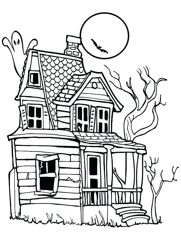 600x776 Cartoon House Coloring Pages