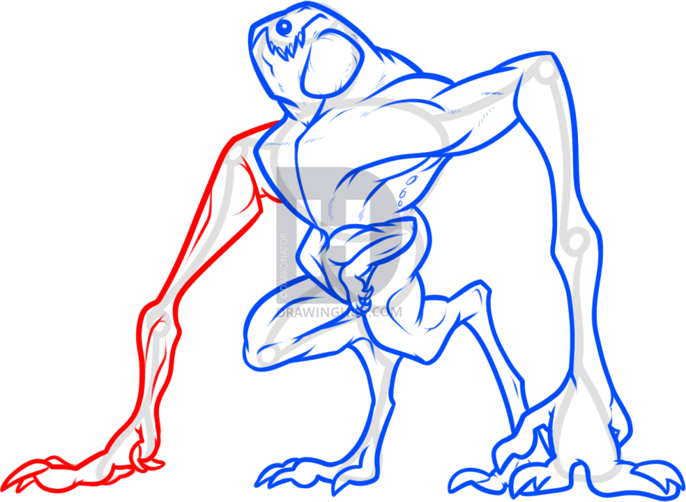 984x720 How To Draw The Cloverfield Monster, Step