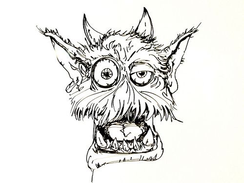 500x375 Scary Monster Drawing Whiteboard Drawings Comfy Monster Adam