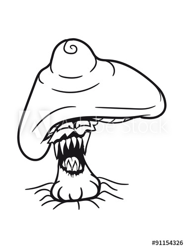 375x500 Monster Creepy Evil Face Halloween Horror Fliegenpilz Red Dots