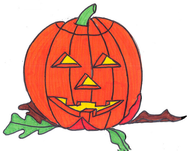 Creepy Pumpkin Drawing | Free download on ClipArtMag