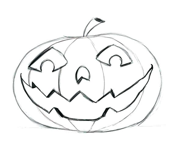 600x500 How To Draw Pumpkin Step