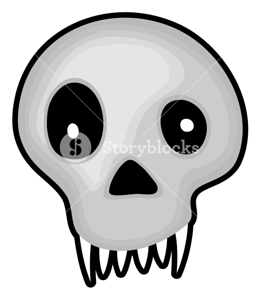 869x1000 Scary Skull Vector Royalty Free Stock Image