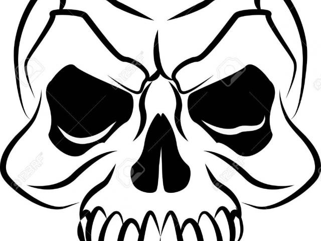 640x480 Skeleton Head Clipart Creepy Skull