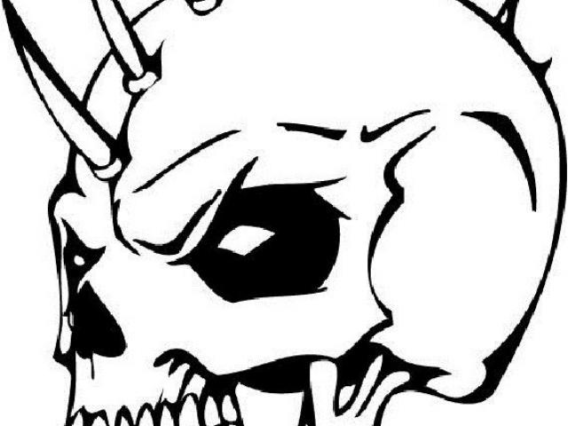 640x480 Skeleton Head Clipart Creepy Skull