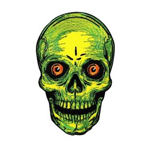 300x300 Creepy Skull Face Patch Kreepsville Scary Halloween Craft Decor