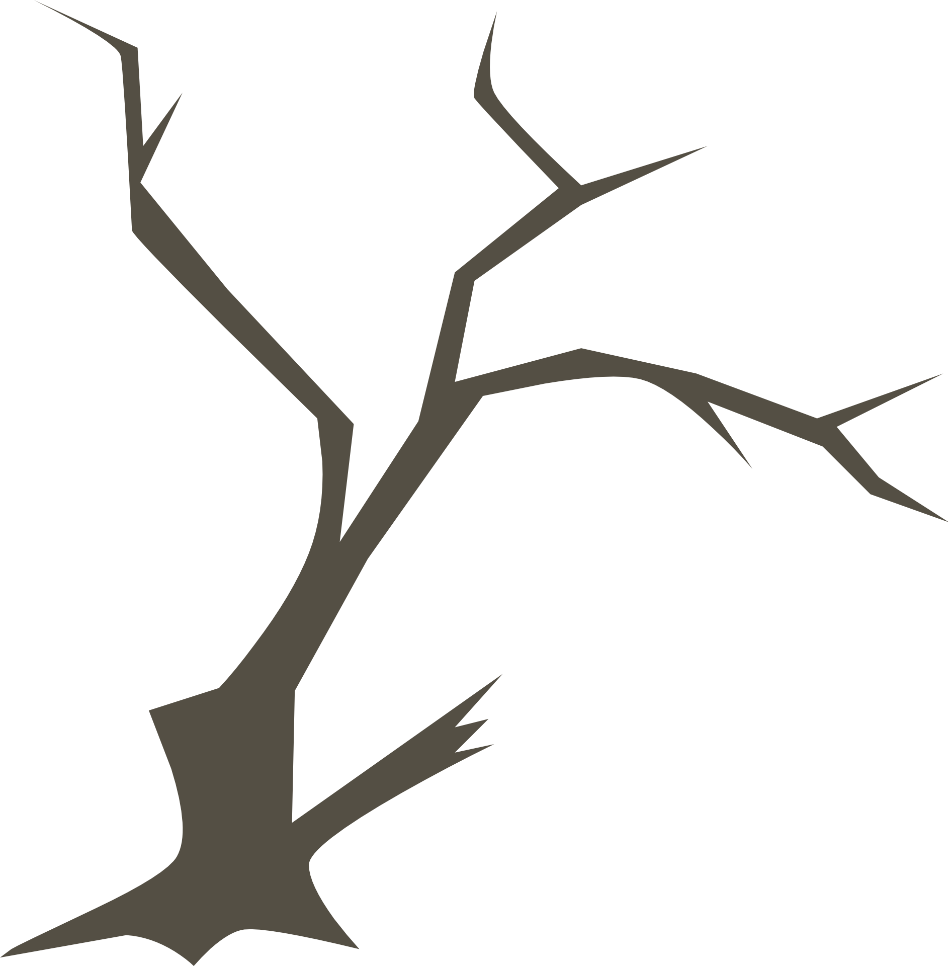 1887x1920 Drawing Of Spooky Tree Without Foliage Free Image
