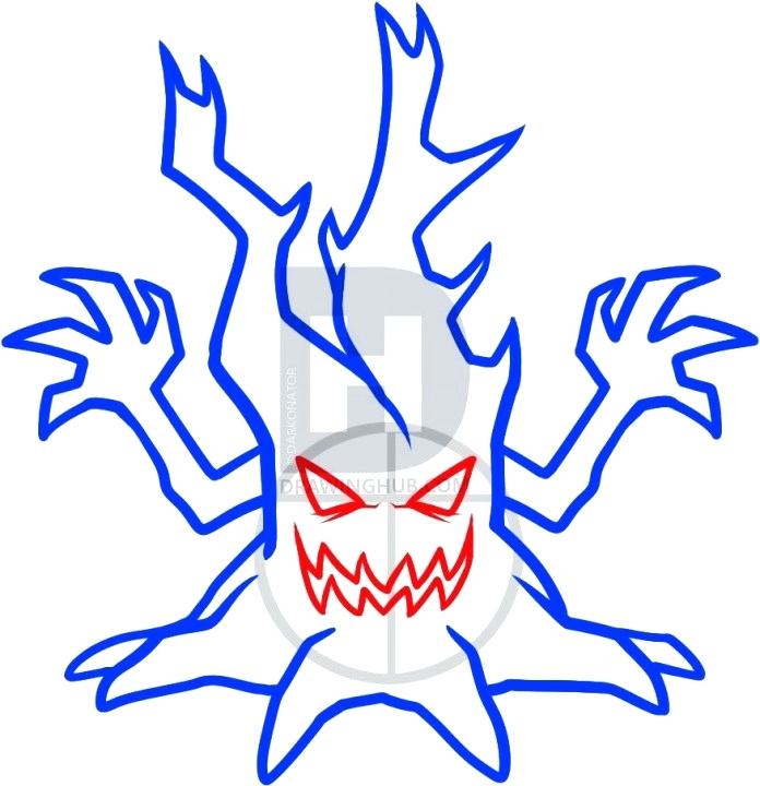 696x720 Scary Faces To Draw Clown Easy Scary Faces For Halloween