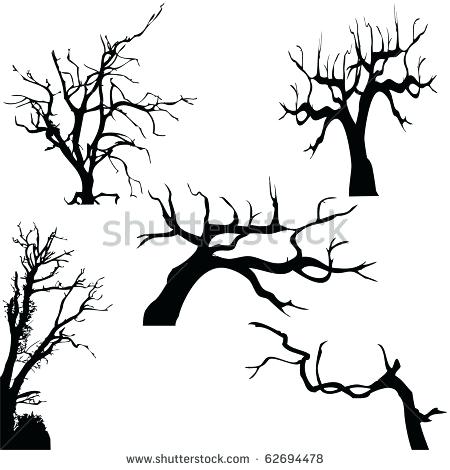 450x470 Black Halloween Christmas Tree Drawing At Free For Personal Use