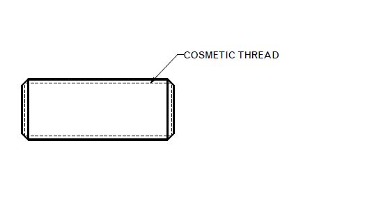 557x292 in creo if we give cosmetic thread in model