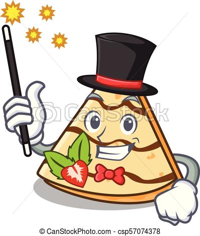 399x470 magician crepe mascot cartoon style vector illustration vectors