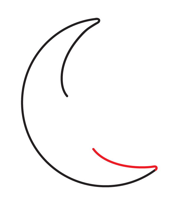 600x700 How To Draw A Crescent Moon With A Face